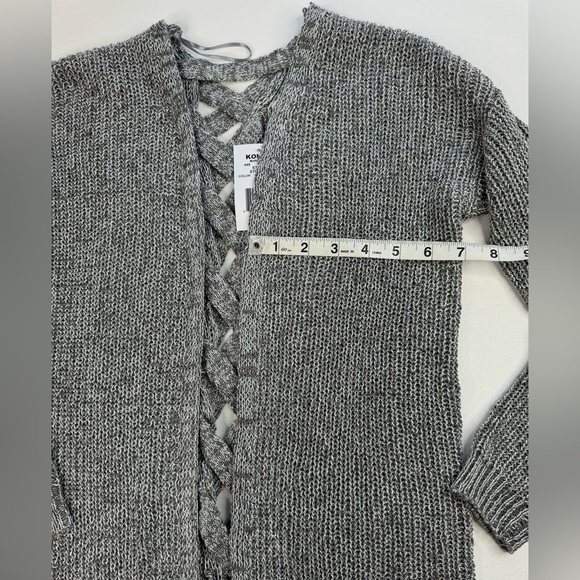 NWT Cloud Chaser Metallic Braided Knit Open Duster Cardigan Womens Medium - Picture 3 of 9